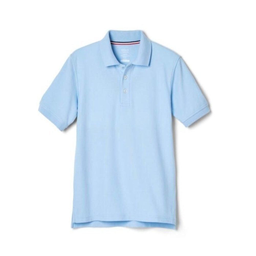 NWT FRENCH TOAST Short Sleeve Pique Polo Size Boys 4-7 Color Light Blue‎